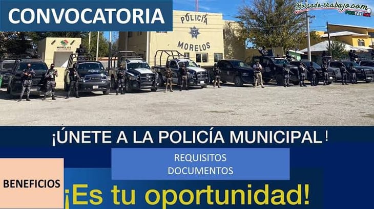 Policía de Morelos, Coahuila, invita a unirse al equipo de seguridad