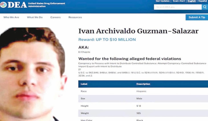 DEA coloca a Iván Archivaldo como el tercero más buscado
