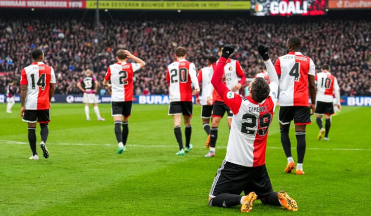 Santiago Giménez dirigió la victoria del Feyenoord sobre el Utrech ¡Ya son 20 goles!