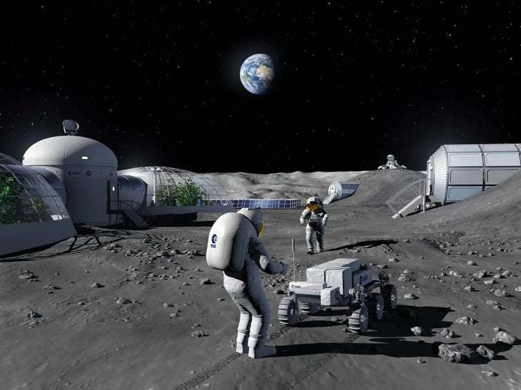 Los planes para habitar la Luna con edificios hechos en impresión 3D