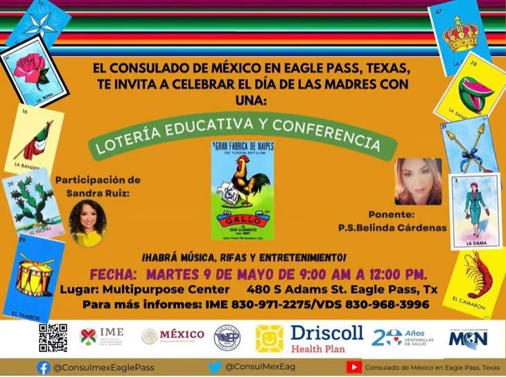 Consulado de México en Eagle Pass festejará el 10 de mayo a las mamás el 9 de mayo