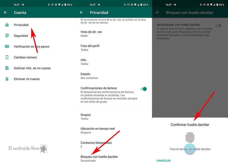 Cómo activar el Bloqueo de chats en WhatsApp