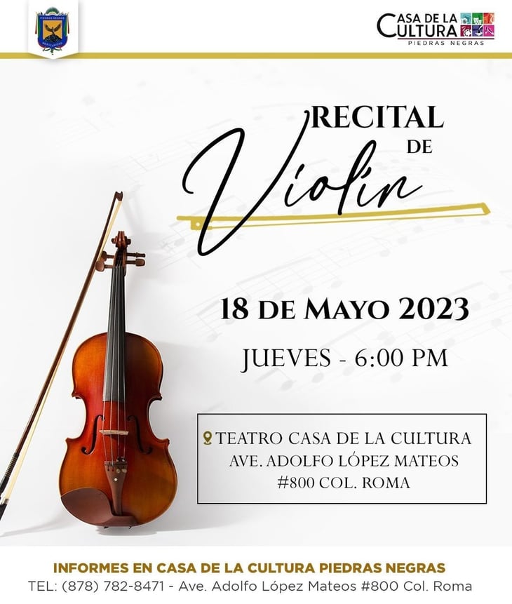 La Casa de la cultura invitan al Recital de Violín  