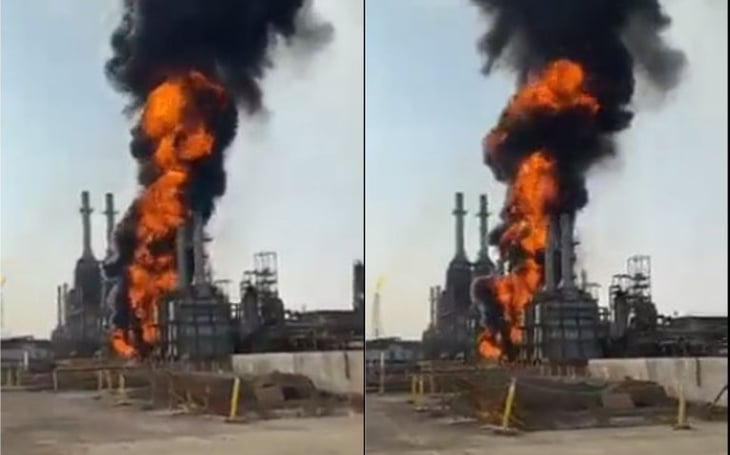 Reportan incendio en refinería de Salina Cruz, Oaxaca 