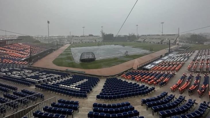 LMB: Estadio Beto Ávila de Cancún sufre inundaciones tras las tormentas del fin de semana