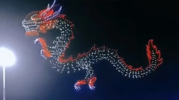 Un impresionante espectáculo de drones iluminó el cielo de China