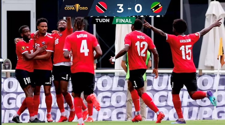 Trinidad y Tobago goleó a San Cristóbal y Nevis y lidera el grupo A de la Copa Oro