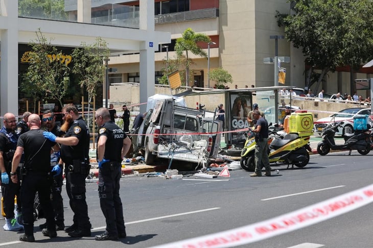 Reportan 7 heridos por ataque con auto en Tel Aviv; coincide con incursión israelí en Cisjordania