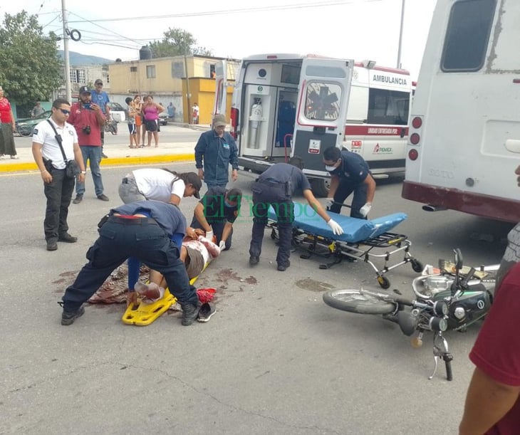Camión de Transporte Público arrolla a motociclista en la Santa Bárbara