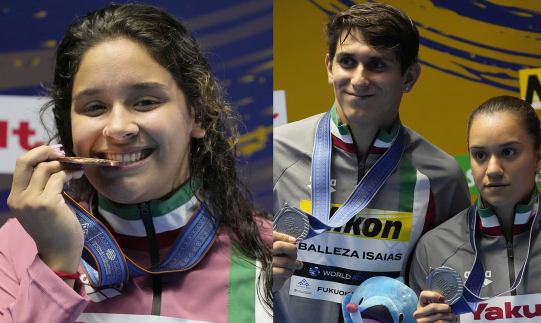 Aranza Vázquez, Diego Balleza y Viviana del Ángel entregan las primeras medallas a México en el Campeonato Mundial de Fukuoka