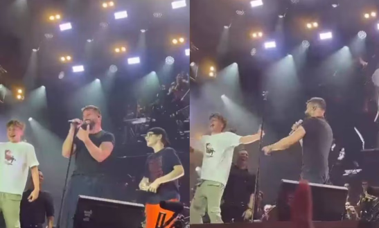 Hijos de Ricky Martin sorprenden al subir al escenario durante un concierto del cantante