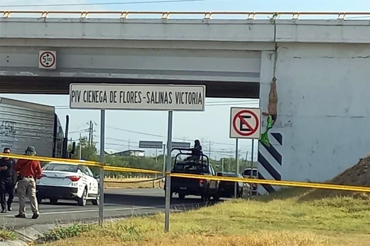 Cuelgan a hombre de puente de autopista en Nuevo Laredo 