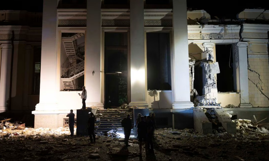 Bombardeos rusos dañaron una catedral histórica en Odesa, Ucrania