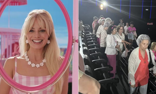Abuelitas asisten a ver 'Barbie, la película' vestidas de rosa y causan furor en Internet