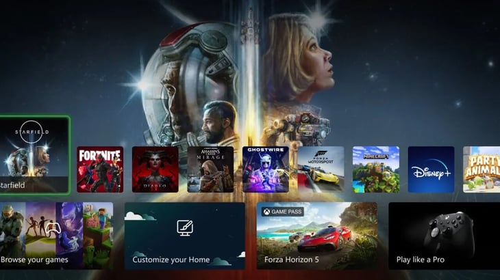 Mira las novedades que trae la pantalla de inicio de Xbox 