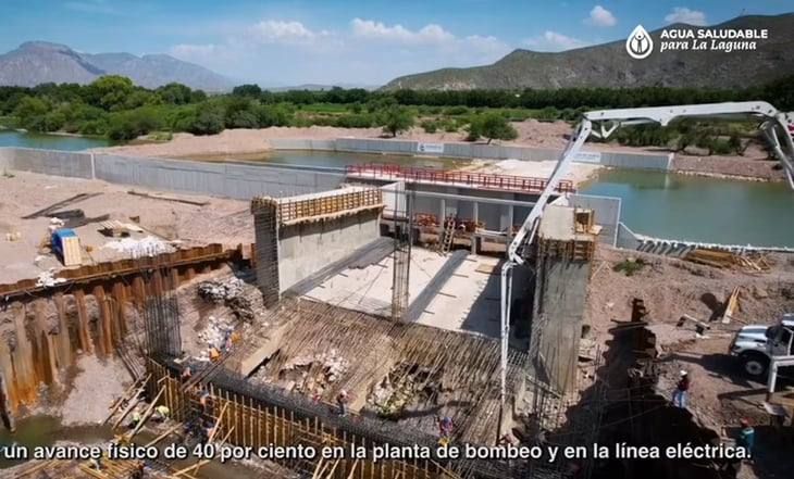 AMLO supervisa los avances del proyecto de Agua Saludable para La Laguna