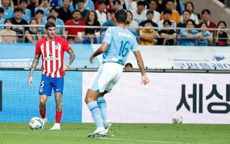 El Atlético de Madrid derrotó al Manchester City en un partido de exhibición disputado en Corea del Sur