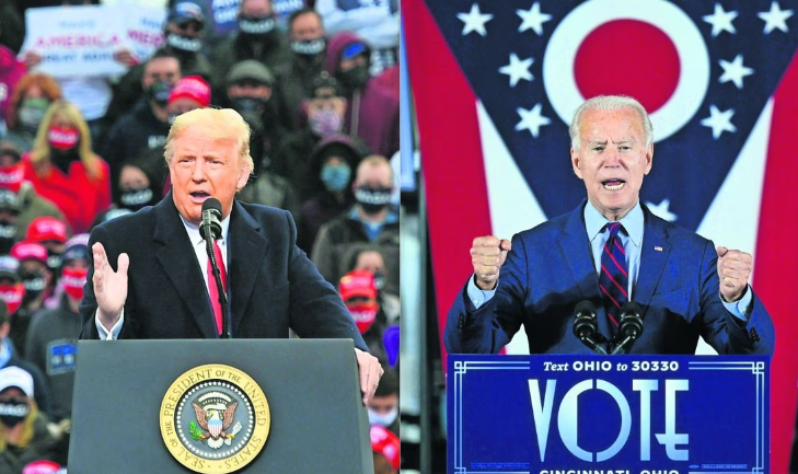 Biden y Trump están empatados de cara a las presidenciales de 2024, según el Times