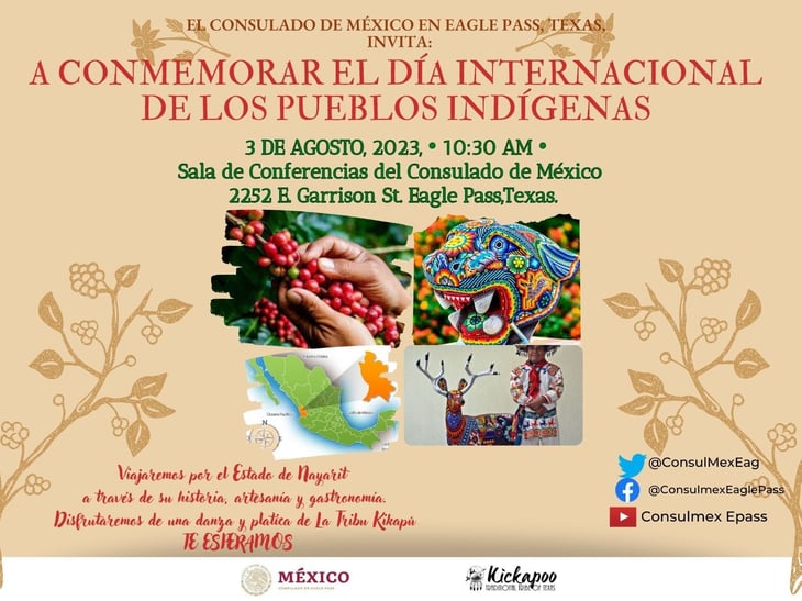 Consulado conmemorará día de los Pueblos Indígenas 