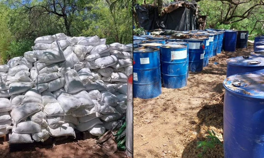 Aseguran narcolaboratorio donde procesaban toneladas de metanfetamina en Sonora