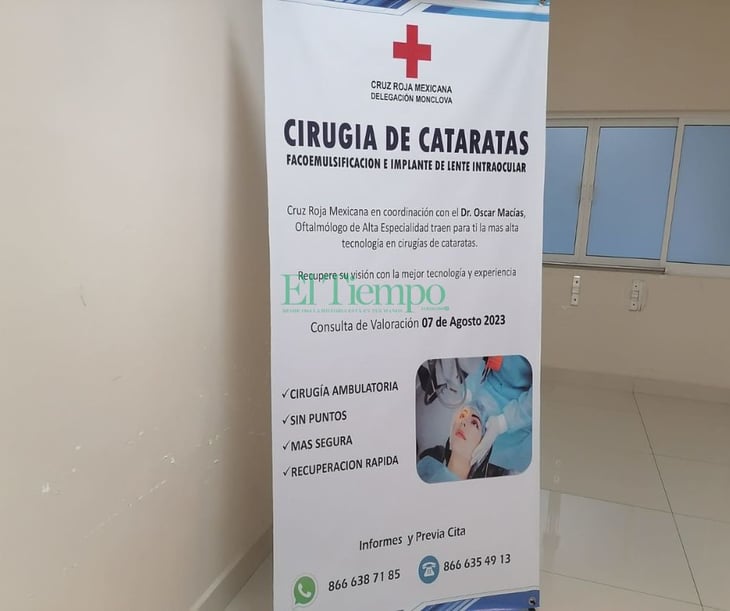 Cruz roja mexicana ofrece cirugías de cataratas a precios accesibles