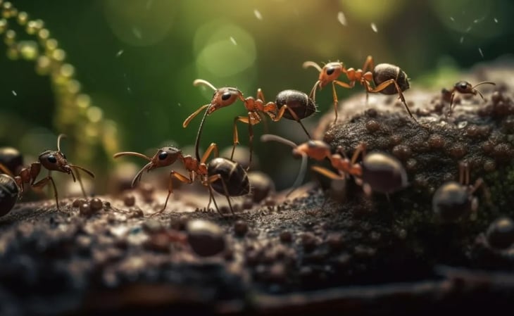 Las hormigas producen miel y esta ayuda contra bacterias y hongos