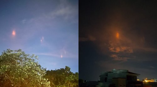 Sorprenden misteriosas luces en el cielo de Tabasco