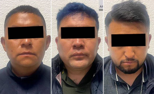 Caen 3 colombianos, presuntamente integrantes de una banda de extorsionadores en Almoloya de Juárez