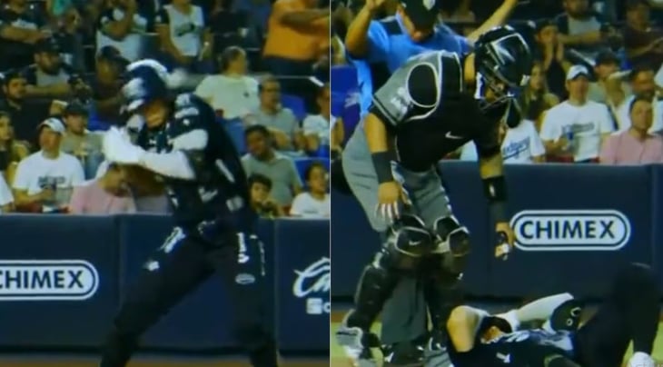 VIDEO: Beisbolista mexicano recibe fuerte pelotazo en la cabeza y cae noqueado