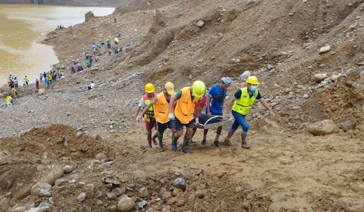 Corrimiento de tierra en mina de Birmania deja al menos 25 muertos