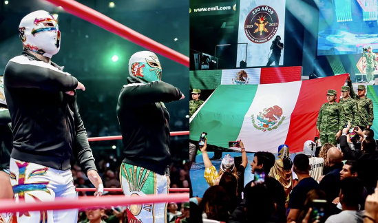 Ejército Mexicano entona Himno Nacional en la Arena México donde ganó Místico el Grand Prix
