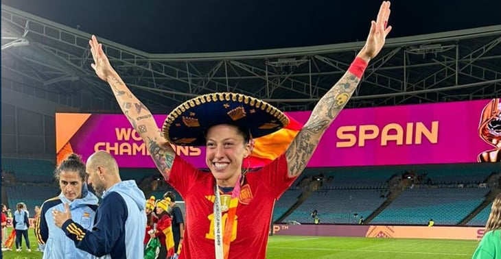 Jennifer Hermoso celebró 'a la mexicana' su campeonato en el Mundial Femenil con España