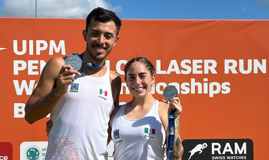 Tamara Vega y Lorenzo Macías ganan medalla de plata en Campeonato Mundial de Pentatlón Moderno