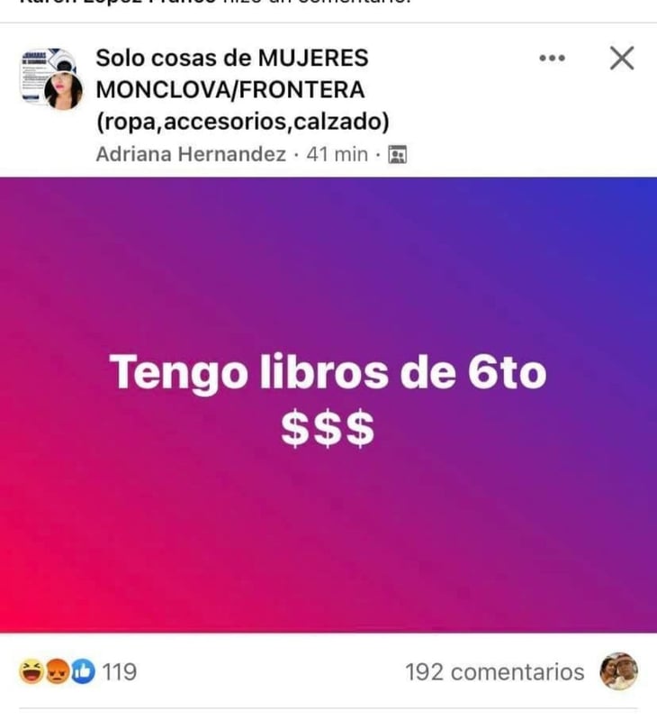 Usuarios de Facebook venden libros de texto pasados en 400 pesos