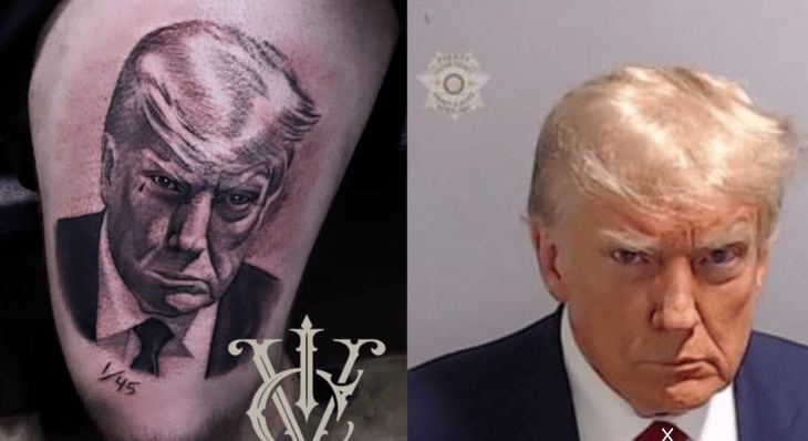 Se tatúan la foto del fichaje de Trump y se desata el revuelo en redes