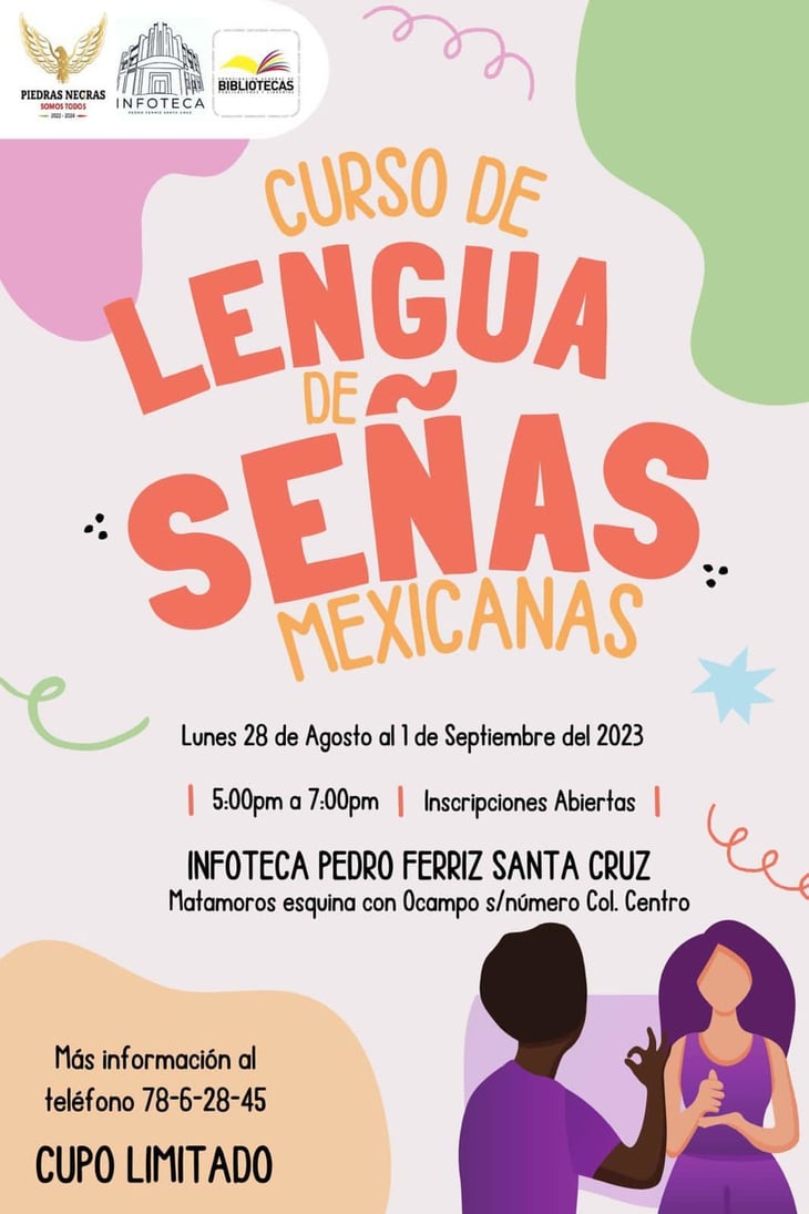 Infoteca impartirá curso de lengua de señas mexicanas gratuito