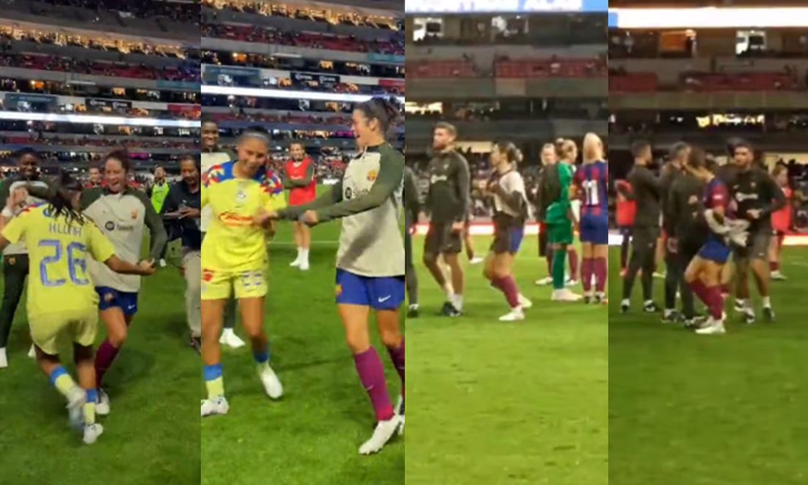 VIDEO: Jugadoras del Barcelona Femenil bailan 'La Chona' tras ganar en el estadio Azteca