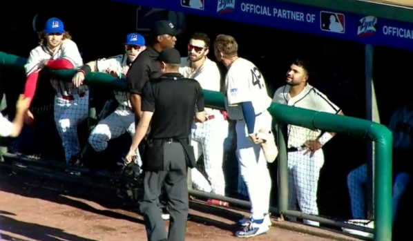 Umpire es expulsado en pleno partido de beisbol luego de agredir a jugador