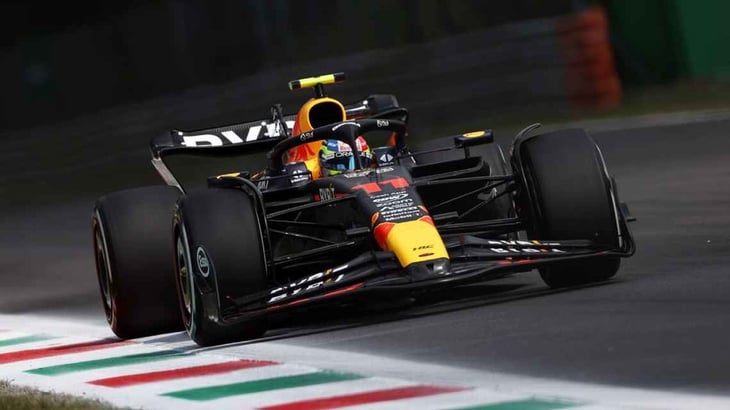 Checo Pérez, con tercer mejor tiempo en el primer libre de Monza