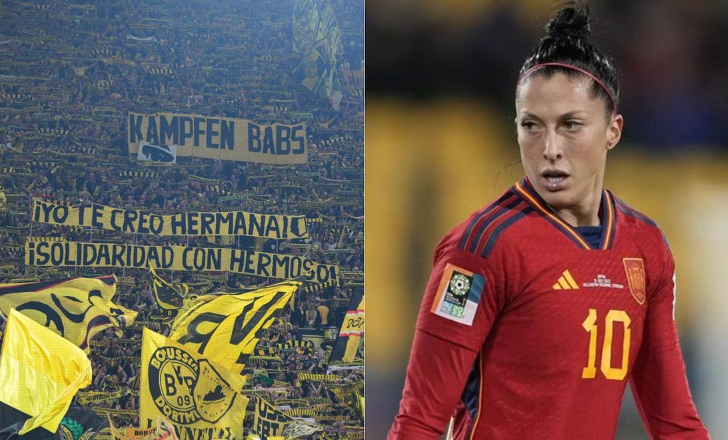 Afición del Borussia Dortmund dedica emotivo mensaje a Jenni Hermoso