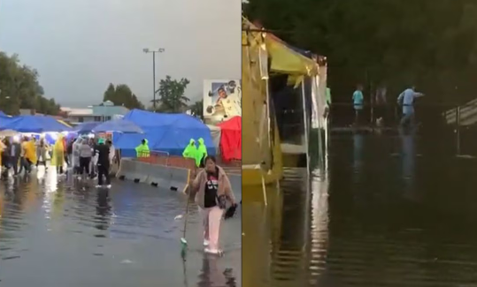 Fuertes inundaciones en el Estadio Azteca y sus cercanías generan caos previo al Clásico Joven