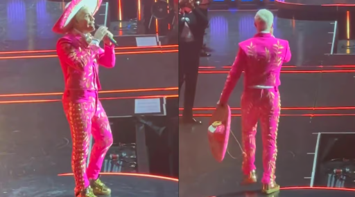 Se ofenden por el traje de charro color rosa que utilizó Christian Chávez en concierto de RBD