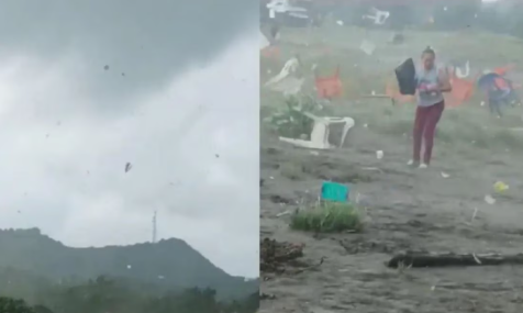Volaron sillas, mesas y techos: tornado sorprende a bañistas en Colombia y deja heridos