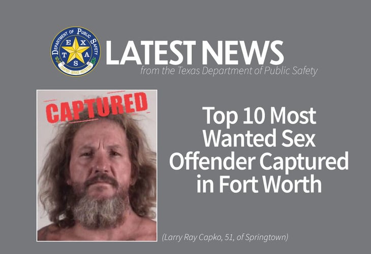 Texas captura a otro delincuente más; por delitos sexuales