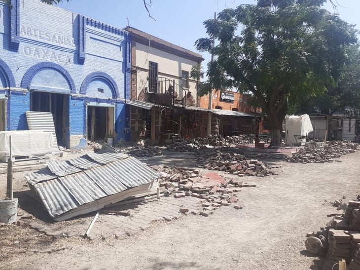 Mercado Zaragoza continúa con trabajos de remodelación por proyecto de la Calle Once