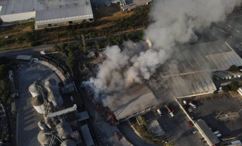 Se registra incendio en planta procesadora de desechos Simeprode de Nuevo León