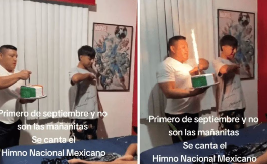 Familia sorprende a cumpleañero al cantar el Himno Nacional en vez de 'las mañanitas'