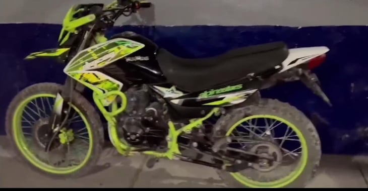 Municipales recuperan moto robada tras persecución 