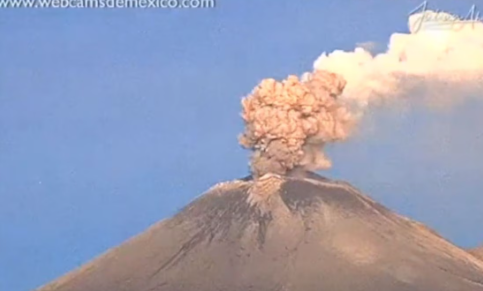 VIDEO: Explosión en el volcán Popocatépetl este jueves 7 de septiembre