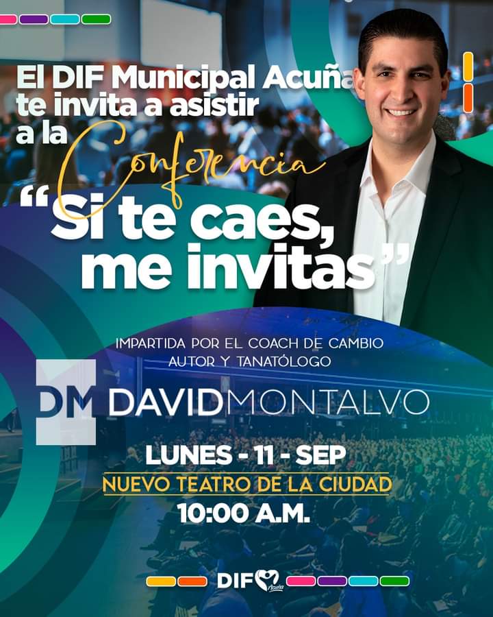 DIF de Ciudad Acuña invita a conferencia con el tanatólogo David Montalvo 